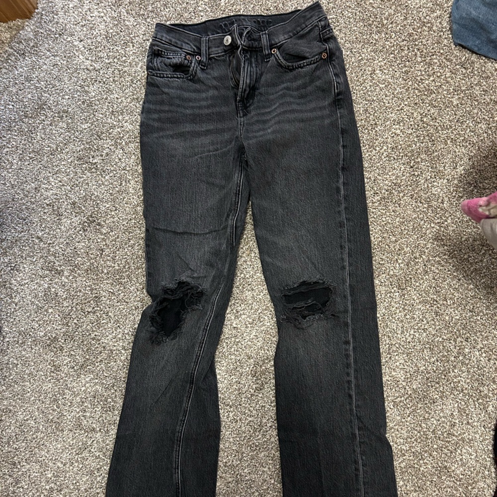 American Eagle Outfitters Black Straight Leg Jeans